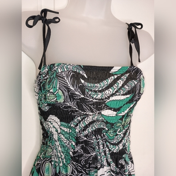 CARNIVAL FASHION Elegant Peacock Feather Strapless Dress(#1,067) - Picture 4 of 7